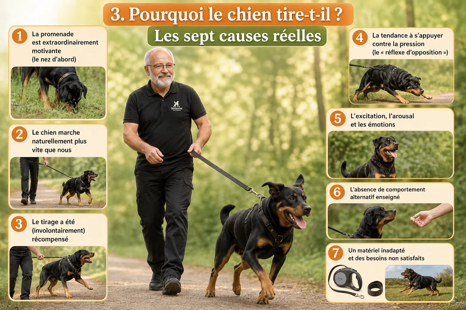 Pourquoi mon chien tire en laisse